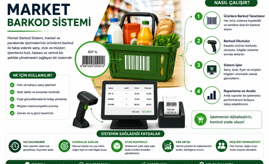 Market Barkod Sistemi Nedir? İşletmelere Sağladığı Avantajlar
